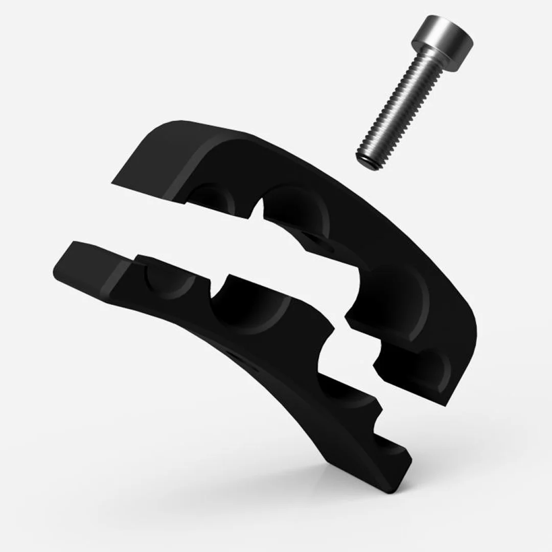 Spinki magistrali hamulcowej i paliwowej poczwórne na tunel środkowy 4,75mm, 6,5mm, 9mm, 12mm Mustang 64.5-68 - obrazek 2